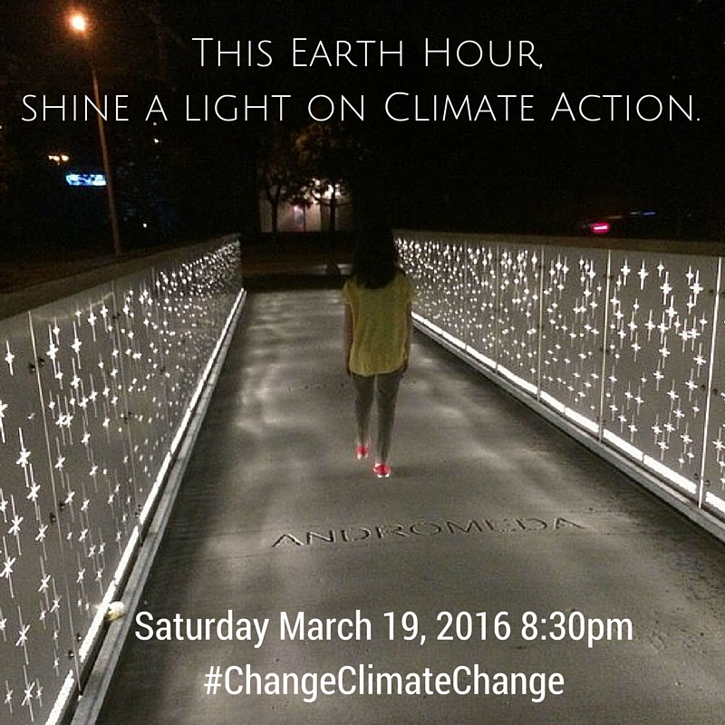Earth Hour March 19, 2016 8-30pm