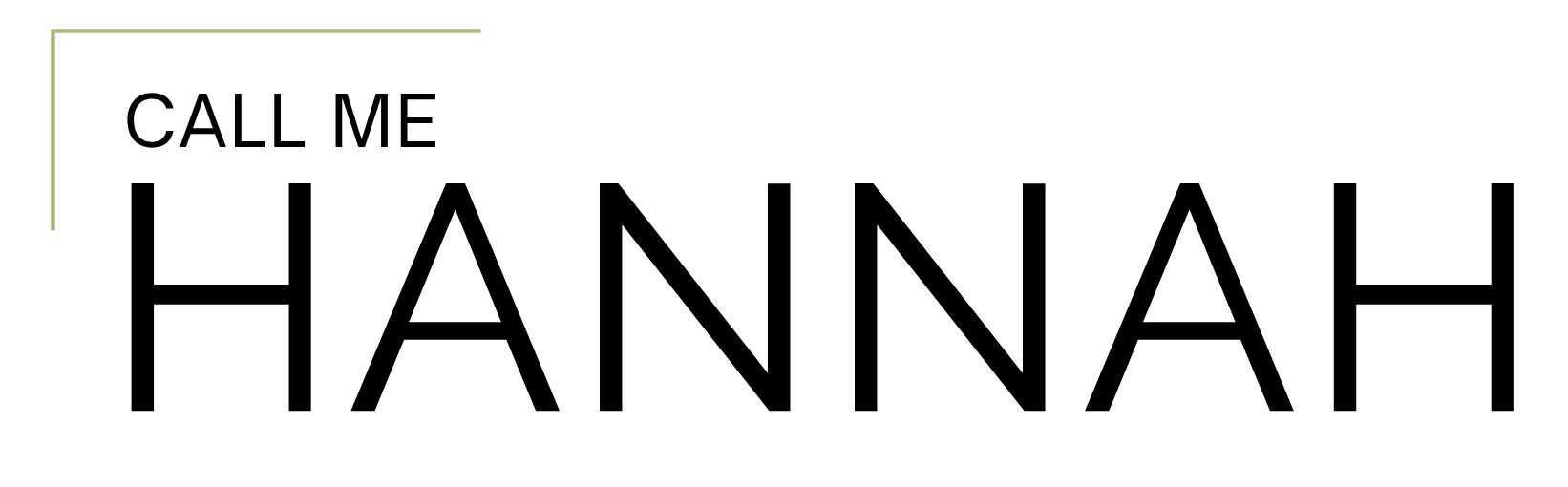 Call me Hannah Logo
